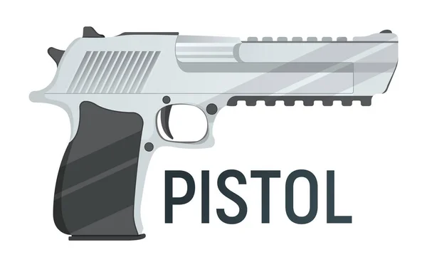 Pistol Icon Self Defense Weapon Concept Cartoon Vector Illustration Isolated — Stock Vector