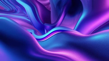 Düz Dalgalı Yüzey Gradyan Pembe ve Mavi Arkaplan