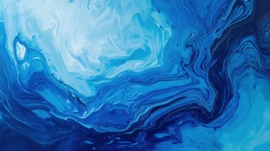 Soyut Sıvı Sanatı Derin Mavi Dönen Doku Detaylı Arkaplan