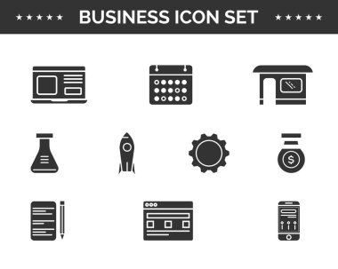 Vektör çizim iş Icon set