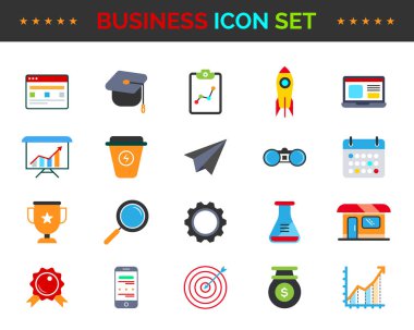 Vektör çizim iş Icon set