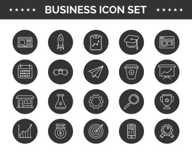Vektör çizim iş Icon set