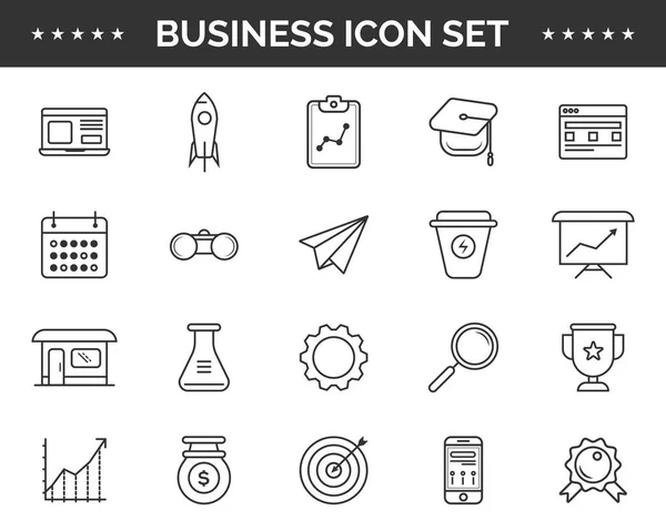 Üzleti Icon Set Vektoros Illusztráció Jogdíjmentes Stock Illusztrációk