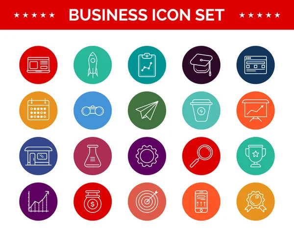 Üzleti Icon Set Vektoros Illusztráció Vektor Grafikák