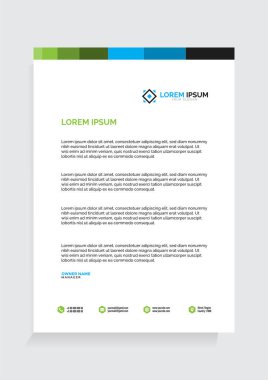 Antetli Kağıt şablonu tasarlamak vektör düzenlenebilir dosya 