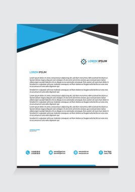 Antetli Kağıt şablonu tasarlamak vektör düzenlenebilir dosya 