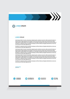 Antetli Kağıt şablonu tasarlamak vektör düzenlenebilir dosya 