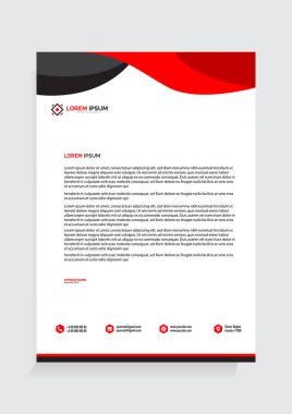 Antetli Kağıt şablonu tasarlamak vektör düzenlenebilir dosya 