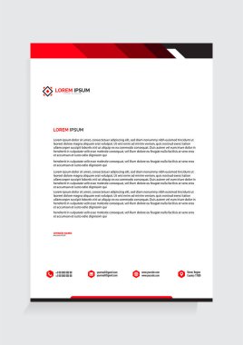 Antetli Kağıt şablonu tasarlamak vektör düzenlenebilir dosya 