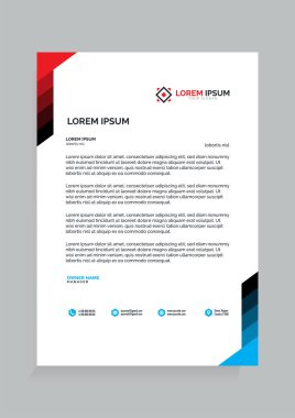 Antetli Kağıt şablonu tasarlamak vektör düzenlenebilir dosya 