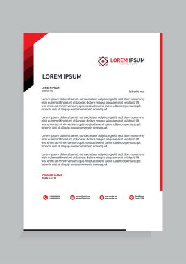 Antetli Kağıt şablonu tasarlamak vektör düzenlenebilir dosya 