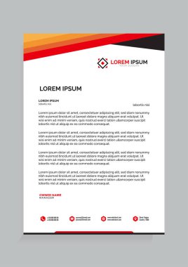 Antetli Kağıt şablonu tasarlamak vektör düzenlenebilir dosya 