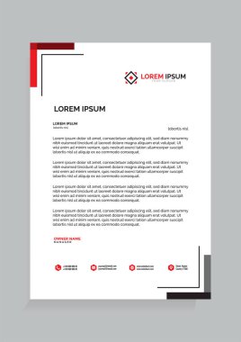 Antetli Kağıt şablonu tasarlamak vektör düzenlenebilir dosya 