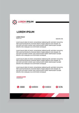 Antetli Kağıt şablonu tasarlamak vektör düzenlenebilir dosya 