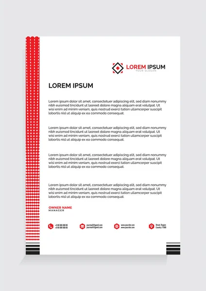 Letterhead Template Design Archivo Editable Vectorial — Archivo Imágenes Vectoriales