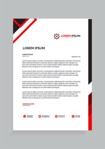 Letterhead Template Design Vector editable file 