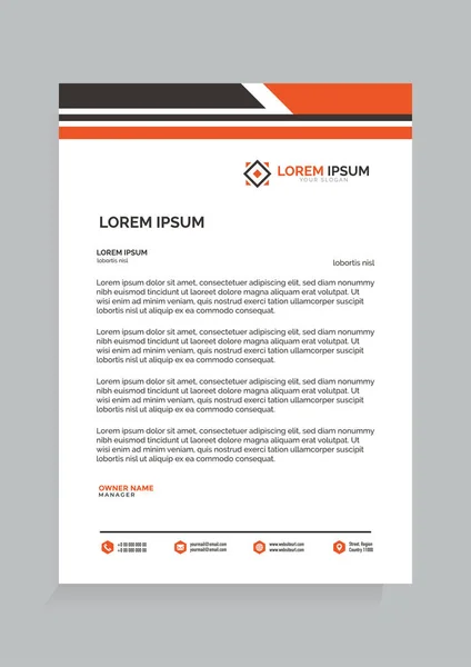 Letterhead Template Design File Modificabile Vettoriale — Vettoriale Stock