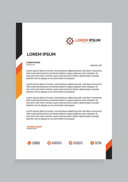 Letterhead Template Design File Modificabile Vettoriale — Vettoriale Stock