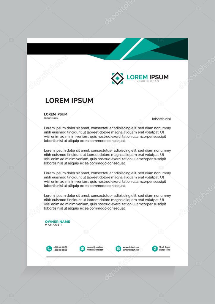 Letterhead Template Design Vector editable file 