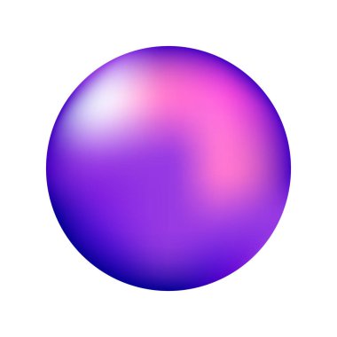 Vektör topu gerçekçi 3d küre topu yuvarlak kürenin izole geometrik figürü