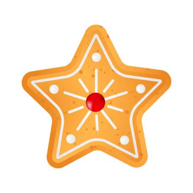 Yılbaşı vekil illüstrasyonu için Noel kurabiyesi