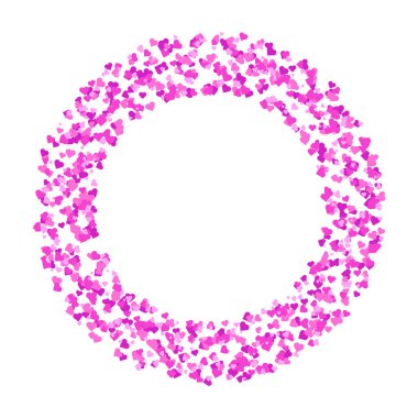 Vektör el çizilmiş kalpler sınır ve çerçeve