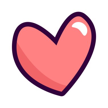 Grafik tasarımı projeleri için vektör kırmızı kalp simgesi