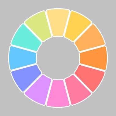 Vektör düz dairesel diyagramı bilgisel