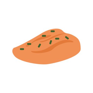 Beyaz arka planda izole edilmiş tatlı vektör kurabiyesi