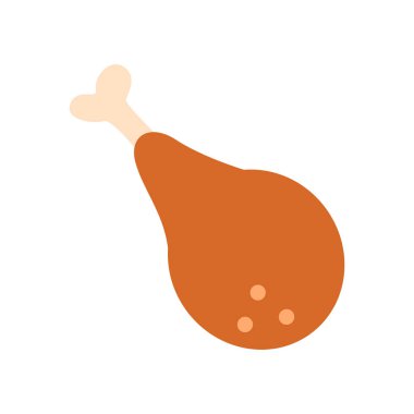 Beyaz arkaplanda vektör tavuk bacağı