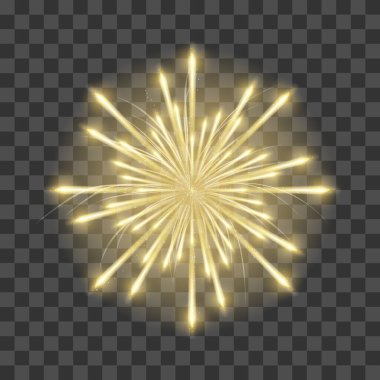 Parlak bir şekilde parlayan havai fişek gösterisi, parlak havai fişek patlamaları vektörü.