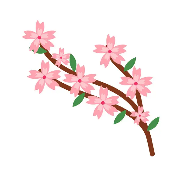 Graphique Vectoriel Vectoriel Vectoriel Fleur Cerisier Japonais — Image vectorielle