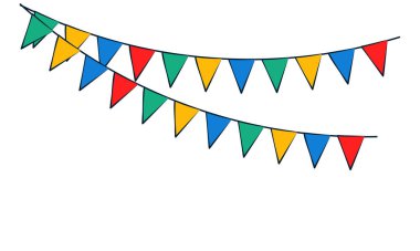 Vektör gerçekçi tatil çelenkleri arka planda