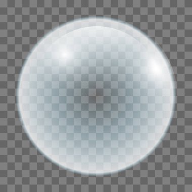 Şeffaf üzerinde yansıması izole vektör beyaz hava kabarcıkları