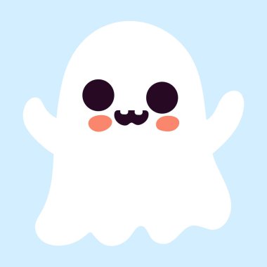 Vektör düz dizayn Cadılar Bayramı Hayaleti