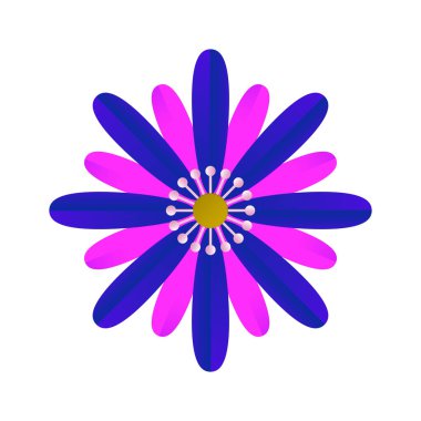 Vektör el beyaz üzerine bahar çiçeği çizdi