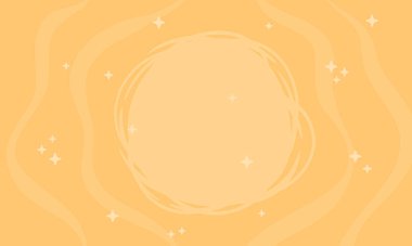 Yıldızlı ve daireli sarı romantik arka plan