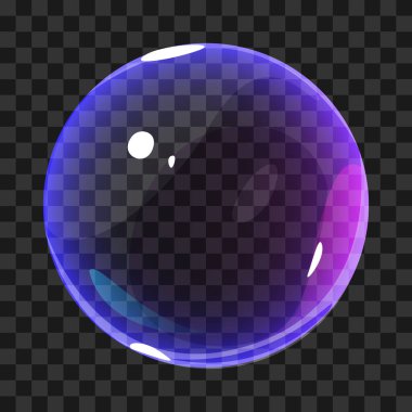 Şeffaf arkaplanda vektör renkli sabun köpüğü