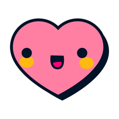 Beyaz arkaplanda vektör sevgi simgesi çizimi