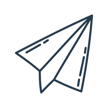 Vektör eli çizilmiş. Uçağı beyaza gönder.