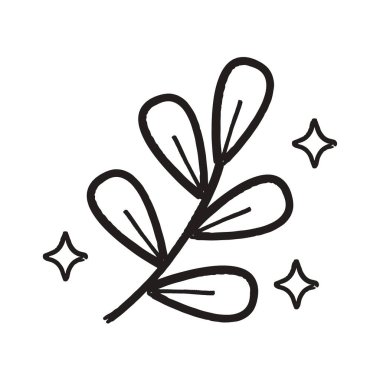 Bitkinin beyaz üzerine vektör illüstrasyonu