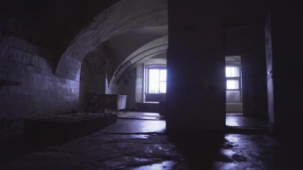 Instalaciones Cárcel Abandonadas Decadencia — Vídeo de stock