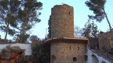 Mijas İspanya eski bir kalenin eski tuğla kule