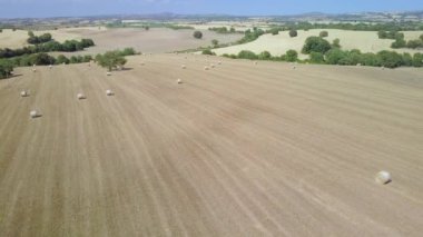 İtalya 'daki boş çiftlik alanının havadan görünüşü