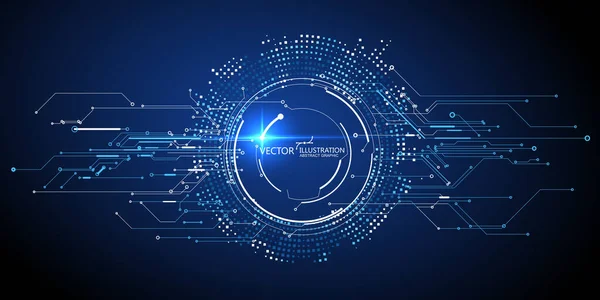 Circuit Terdiri Dari Grafis Abstrak Sains Dan Latar Belakang Teknologi - Stok Vektor