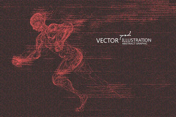 Бегущий Человек Много Очков Придумано Векторная Иллюстрация — стоковый вектор