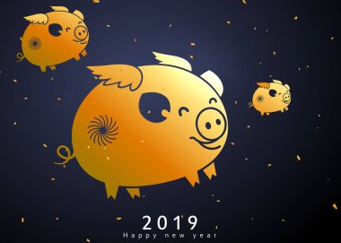 Çin domuz yılı geçmişi, bir kart tasarımı olarak kullanılabilir.