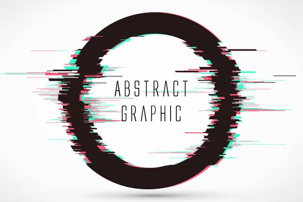 円形の抽象グラフィック 破損したスタイルを示すビデオ ベクトルデザイン — ストックベクタ