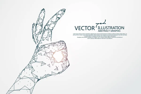 Hand Concept Graphics Vector Illustration — Stock Vector