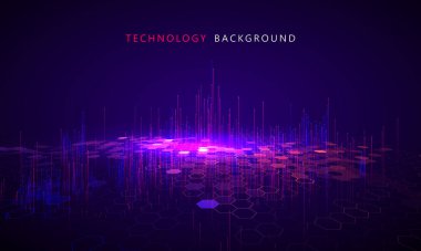 Sayısız blokların matrisi, büyük veriler, kuantum bilgisayar kavramı, bulut hesaplaması.